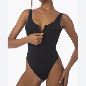 NWT | WeWoreWhat Zip Front One Piece | Black | XL